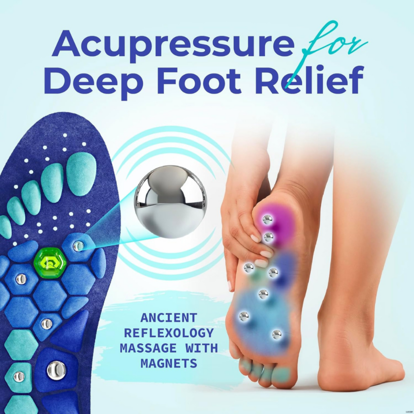 plushStep™ Magnetic Acupressure Insoles
